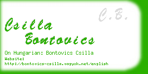 csilla bontovics business card